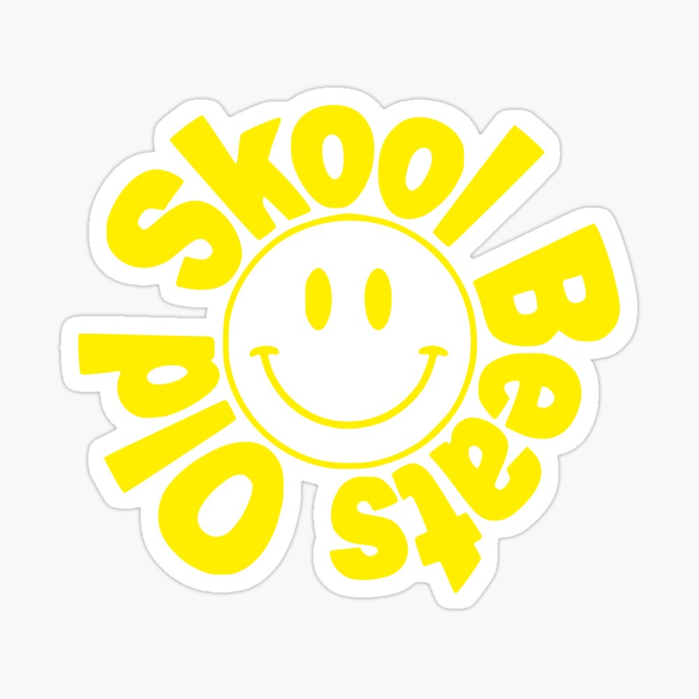 Old Skool Beats yellow logo sticker